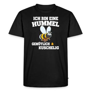 Je suis un bourdon, confortable et câlin - T-shirt Premium bio Homme - noir - Devant - Nico (187cm)