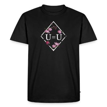 U = U indétectable est égal à VIH non transmissible - T-shirt Premium bio Homme - noir - Devant - Nico (187cm)