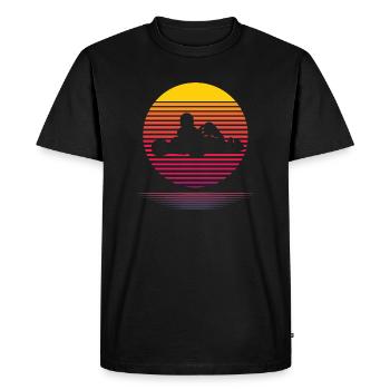 Silhouette rétro kart - T-shirt Premium bio Homme - noir - Devant - Nico (187cm)