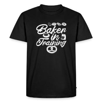 Apprenti boulanger - T-shirt Premium bio Homme - noir - Devant - Nico (187cm)