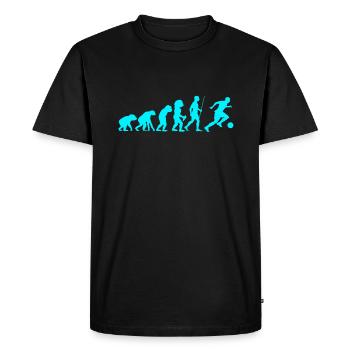Evolution Football Soccer Love Funshirt Gift - Men's Premium Organic T-Shirt - black - Front - Nico (187cm)