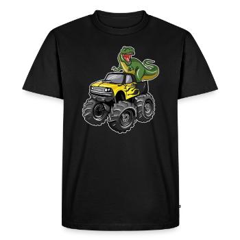 Monster Truck Dinosaur - Men's Premium Organic T-Shirt - black - Front - Nico (187cm)