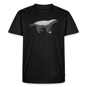 Honey Badger Illustration - Men's Premium Organic T-Shirt - black - Front - Nico (187cm)
