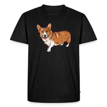 Corgi - T-shirt Premium bio Homme - noir - Devant - Nico (187cm)