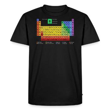 Periodic table of the elements new with description - Men's Premium Organic T-Shirt - black - Front - Nico (187cm)