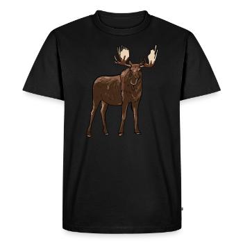 élan - T-shirt Premium bio Homme - noir - Devant - Nico (187cm)