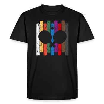 Couleurs de ping-pong - T-shirt Premium bio Homme - noir - Devant - Nico (187cm)