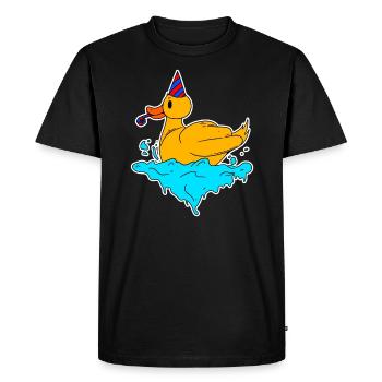 canard en plastique - T-shirt Premium bio Homme - noir - Devant - Nico (187cm)