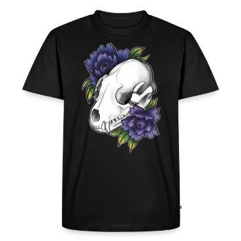 Crâne de raton laveur fantastique - T-shirt Premium bio Homme - noir - Devant - Nico (187cm)
