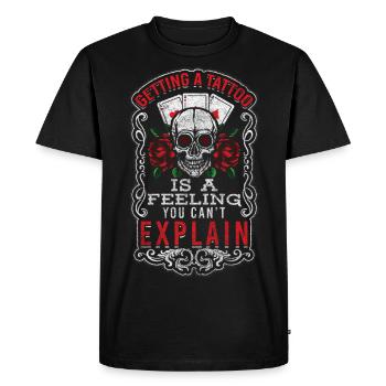Tattoo Artist Body Art Piercing - Men's Premium Organic T-Shirt - black - Front - Nico (187cm)