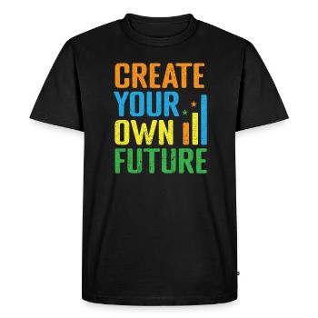 Motivation À sa manière Liberté financière - T-shirt Premium bio Homme - noir - Devant - Nico (187cm)