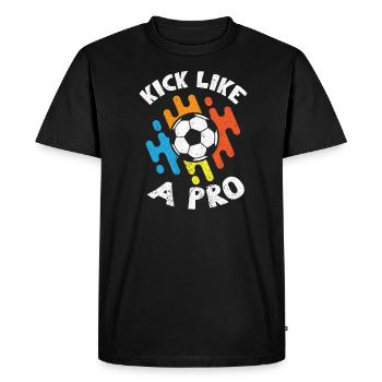 Football Footballers Football players Men's football - Men's Premium Organic T-Shirt - black - Front - Nico (187cm)