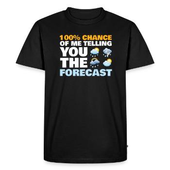 100% de chance que je vous dise la prédiction pour - T-shirt Premium bio Homme - noir - Devant - Nico (187cm)