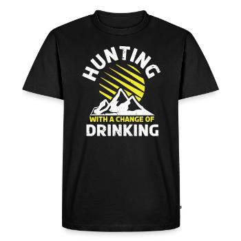 Hunting Hunting Hunter Rifle Shooting Game Hunting - Men's Premium Organic T-Shirt - black - Front - Nico (187cm)