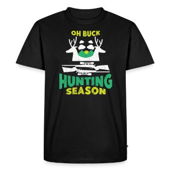 Hunting Hunting Hunter Rifle Shooting Game Hunting - Men's Premium Organic T-Shirt - black - Front - Nico (187cm)