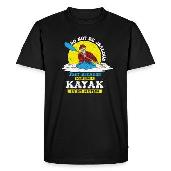 Kayak Bateau Canoë Paddle Double Paddle - T-shirt Premium bio Homme - noir - Devant - Nico (187cm)
