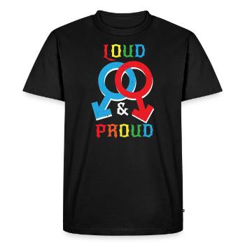 Gay Gay Gay Lesbian LGBT - Men's Premium Organic T-Shirt - black - Front - Nico (187cm)