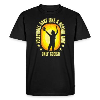 Volley-ball Volleyeurs Terrain de volley-ball - T-shirt Premium bio Homme - noir - Devant - Nico (187cm)