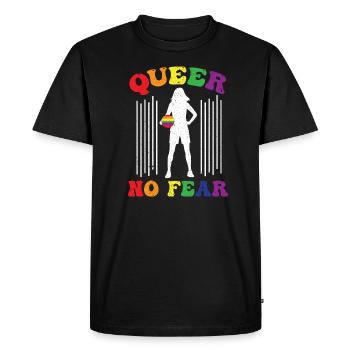 Gay Gay Gay Lesbian LGBT - Men's Premium Organic T-Shirt - black - Front - Nico (187cm)