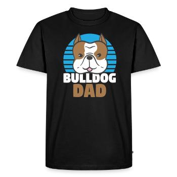 Chien Bulldog Bulldog Papa Propriétaire Propriétaire De Chien - T-shirt Premium bio Homme - noir - Devant - Nico (187cm)
