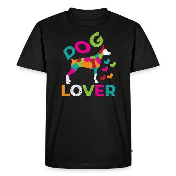 Dog Dog Lover Dog Owner Dog Lover - Men's Premium Organic T-Shirt - black - Front - Nico (187cm)