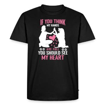 Dog Dog Lover Dog Owner Dog Lover - Men's Premium Organic T-Shirt - black - Front - Nico (187cm)
