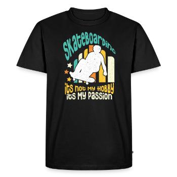 Skateboard Skateboard Skateboarder Patinage - T-shirt Premium bio Homme - noir - Devant - Nico (187cm)