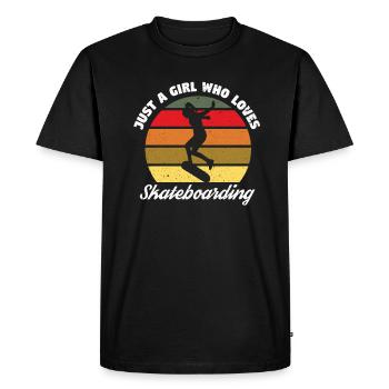 Skateboard Skateboard Skateboarder Patinage - T-shirt Premium bio Homme - noir - Devant - Nico (187cm)