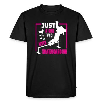 Skateboard Skateboard Skateboarder Patinage - T-shirt Premium bio Homme - noir - Devant - Nico (187cm)