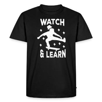 Skateboard Skateboard Skateboarder Patinage - T-shirt Premium bio Homme - noir - Devant - Nico (187cm)