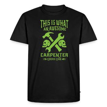 Carpenter Carpenter Carpenter Craft Journeyman - Men's Premium Organic T-Shirt - black - Front - Nico (187cm)