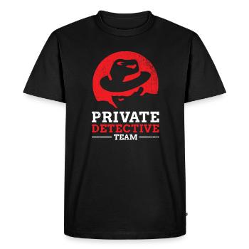 Private Detective Team For All Crime Solvers - Men's Premium Organic T-Shirt - black - Front - Nico (187cm)