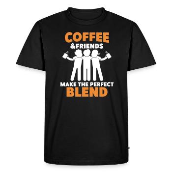 Coffee Friends Coffee drinkers Drink coffee - Men's Premium Organic T-Shirt - black - Front - Nico (187cm)