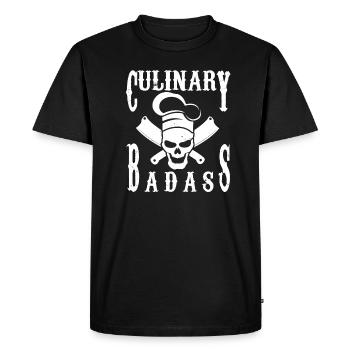 Cuisinier Chef étoilé Gastro Restaurant - T-shirt Premium bio Homme - noir - Devant - Nico (187cm)