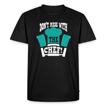 Cuisinier Chef étoilé Gastro Restaurant - T-shirt Premium bio Homme - noir - Devant - Nico (187cm)