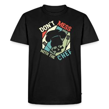 Cuisinier Chef étoilé Gastro Restaurant - T-shirt Premium bio Homme - noir - Devant - Nico (187cm)