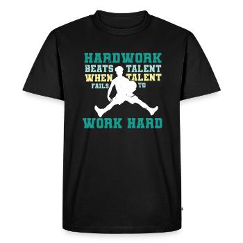 Basketteur basketteur joueur de cerceau lancer des sports - T-shirt Premium bio Homme - noir - Devant - Nico (187cm)