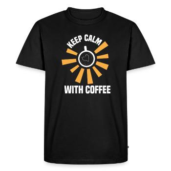 Coffee Friends Coffee drinkers Drink coffee - Men's Premium Organic T-Shirt - black - Front - Nico (187cm)