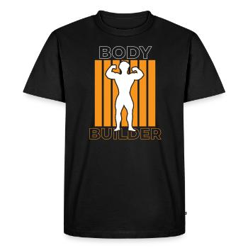 Bodybuilding Weight Training Fitness Muscle Building - Men's Premium Organic T-Shirt - black - Front - Nico (187cm)