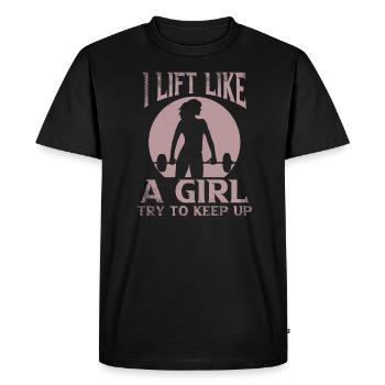 Bodybuilding Weight Training Fitness Muscle Building - Men's Premium Organic T-Shirt - black - Front - Nico (187cm)