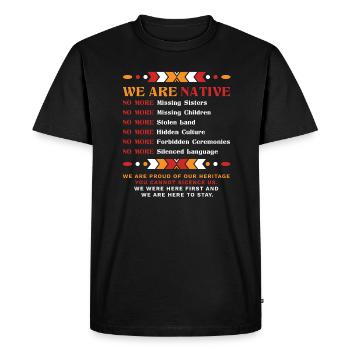 Nous sommes des locaux, nous sommes fiers de notre - T-shirt Premium bio Homme - noir - Devant - Nico (187cm)