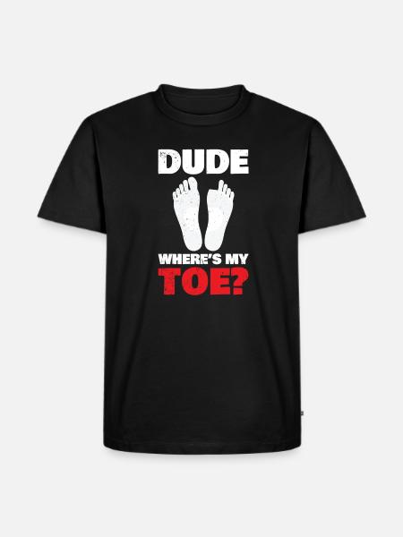 Age, where is my toe? - Men's Premium Organic T-Shirt - black