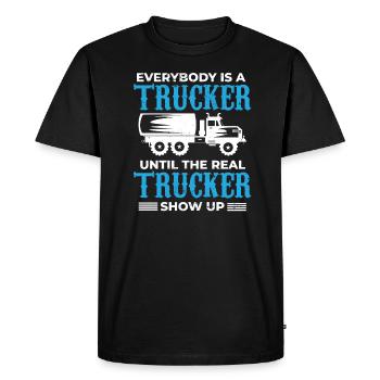 Truck Driver Motorists Motor vehicles - Men's Premium Organic T-Shirt - black - Front - Nico (187cm)