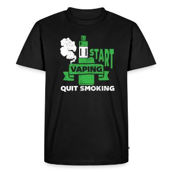 E-Cigarette E-Shisha Vapor Liquid - Men's Premium Organic T-Shirt - black - Front - Nico (187cm)