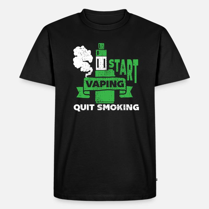 E-Zigarette E-Shisha Dampf Liquid - Männer Premium Bio T-Shirt - Schwarz