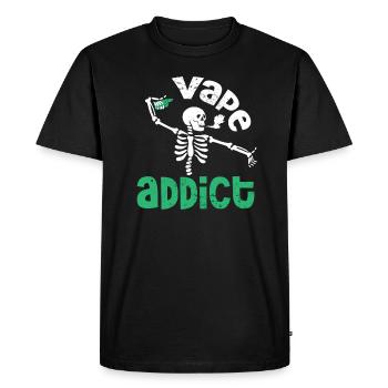 E-Cigarette E-Shisha Vapor Liquid - Men's Premium Organic T-Shirt - black - Front - Nico (187cm)