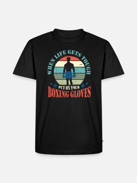 Pugilato Boxer Guantoni da boxe Boxing Club Boxing Club - Maglietta ecologica premium da uomo - nero
