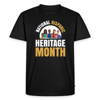 Mois du patrimoine hispanique Famille des Hispaniques - T-shirt Premium bio Homme - noir - Devant - Nico (187cm)