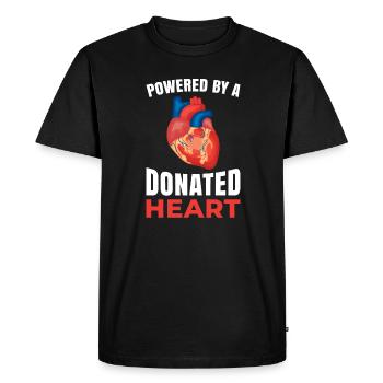 Animé par un cœur donné - T-shirt Premium bio Homme - noir - Devant - Nico (187cm)
