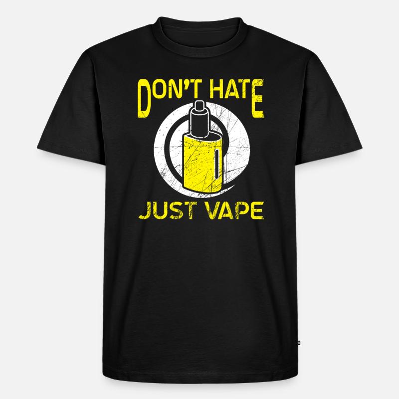 Elektro Zigarette E-Zigarette E-Shisha Vape - Männer Premium Bio T-Shirt - Schwarz